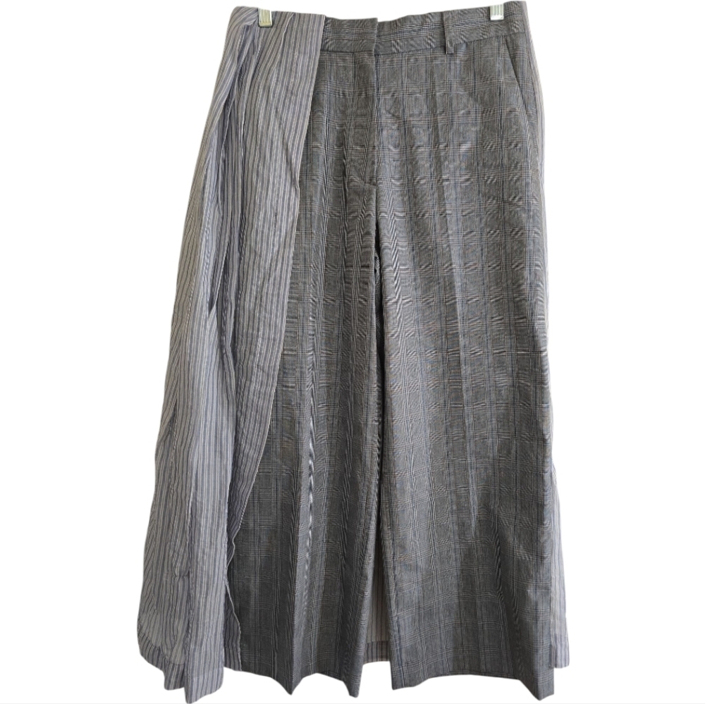 NWT Dries Van Noten Plaid Wool Trousers W/ Cotton Skirting Avante Guard 36 US 4 - Picture 2 of 11